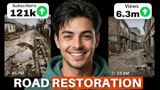 How to Create Viral Road Restoration Videos Using ONLY AI (Free Tools)