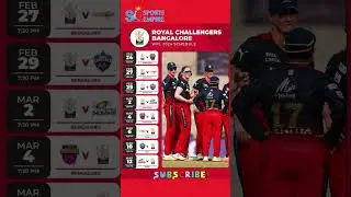 ROYAL CHALLENGERS BANGALORE WPL 2024 SCHEDULE | WOMEN'S PREMIER LEAGUE 2024 