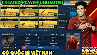 Hướng dẫn tạo cầu thủ không giới hạn có quốc kì Việt Nam trong Dream League Soccer 2020