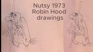 Nutsy from Robin Hood- original animation art from the 1973 Disney film 🦅