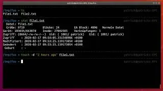 How to change the modification time of a file in Linux Bash