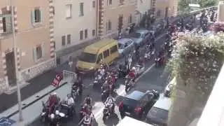arrivé de la populaire sud a monaco (as monaco-nice 2014)