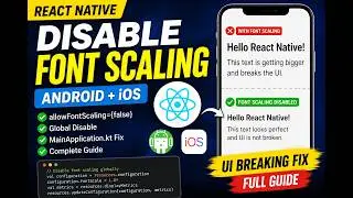 Disable Font Scaling in React Native (Android + iOS) Full Guide