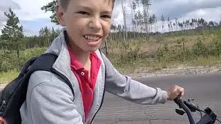 ПОЕЗДКА НА ВЕЛОСИПЕДЕ,БЕЛАЯ ГОРА,РЕКА