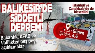 Balıkesir'de 4,8 Büyüklüğünde deprem oldu.