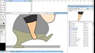 Adobe Flash Animation Tutorial - Two Leg Cycles part1