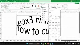 how to write arc shape circular curve text in ms word or Excel
