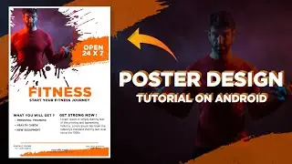 How to make a fitness poster design on android using pixellab || By Drager