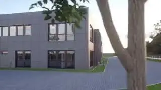 3D Animation Büro mit Halle