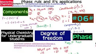 #Phase rule and it's applications#06#
