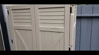 Suncast BMS5700 6ft Vertical  Shed door hinge installation video