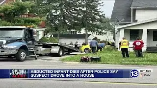 Infant abducted, dies after suspect drives into house