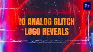 Premiere Pro Template: Analog Glitch Logos + Free Font