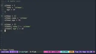 Lua Tutorial with Neovim: Table ( creation & accessing )