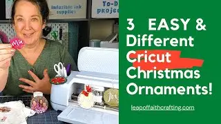 Cricut Christmas Ornaments:  Vinyl, Photo Ornament, and Engraved Ornaments!