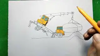 Menggambar creen FULL | Mobil truk gancet | Mobil truk eksiden | Mobil truk laka
