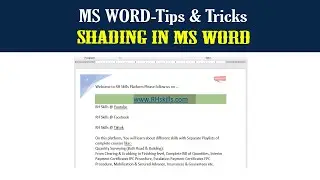 Shading in MS Word 2019 | MS Word Tutorial 2019