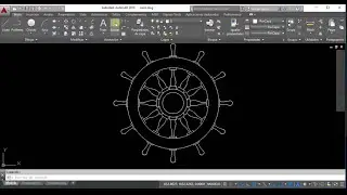 AUTOCAD Dibujo de un Timón de barco