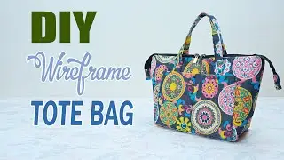 DIY How to make a zipper framed tote bag with multiple storage compartments