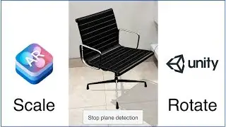 ARKit Unity tutorial : Scale and Rotate virtual models using touch gestures