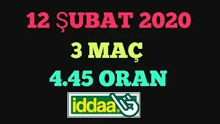 12 ŞUBAT 2020 İDDAA TAHMİNLERİ