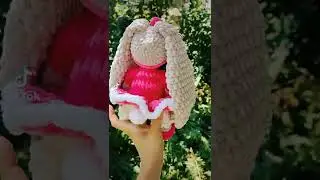 Вязаная зайка из Ярн Арт Дольче. Зайка с длинными ушками 😘
