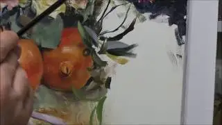 pomegranates & flowers. oil painting. part 6.