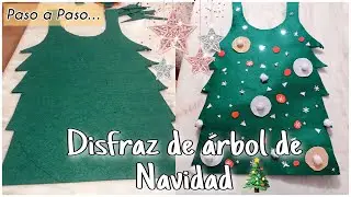 DIY DISFRAZ DE ÁRBOL DE NAVIDAD || VESTIDO NAVIDEÑO DE FIELTRO
