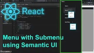 React Sidebar Menu with Sub menu using Semantic UI