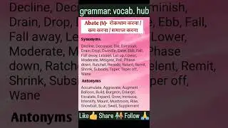 Most asked Synonyms & Antonyms #trending #viral #english #grammar #vocabulary #languagelearning