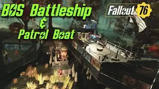 Fallout 76 - Battleship Camp Build | Brotherhood of Steel Military Boat | Adventure (Official) Mode