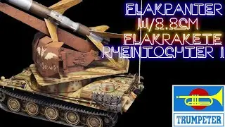 Реставрация модели FLAKPANTHER W/8.8CM FLAKRAKETE RHEINTOCHTER I TRUMPETER 1/35 Model's second life