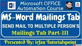 Mailings Tab | Mail to Multiple Person Using MS-Word | Mailings Tab Part-III | Complete Detail