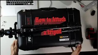 Pelican Case 1535 AIR Modification to attach a Tripod for transporting and travel