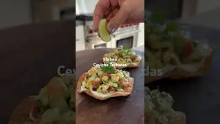 Shrimp ceviche tostadas✨