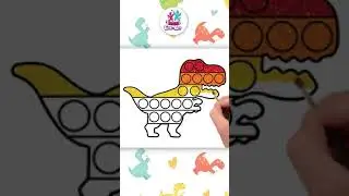 Pop It Dinosaur Drawing 