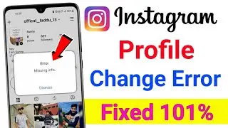 Instagram Profile Change Error Missing Info Problem Solve 