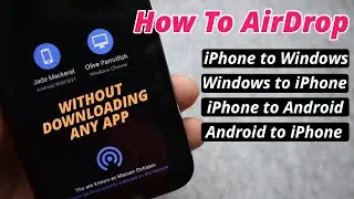 AIRDROP TO PC/ANDROID, Wirelessly Transfer Photos/Videos/Files From iPhone to Windows PC & ViceVersa