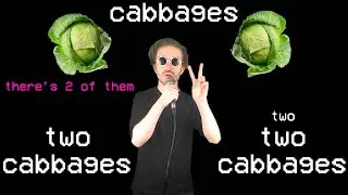 Two cabbages floating in the clouds and whirling around in a washing machine