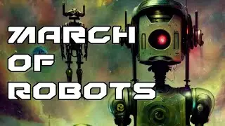 MARCH OF ROBOTS | AI generated 2D Animation with futuristic background music | Stable Diffusion