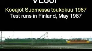 VL86F (ВЛ86Ф) locomotive test run in Finland, May 1987