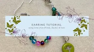 Earring tutorial using beads from Wendy & Sam and findings from Rachel!!! 🥰🥰🥰