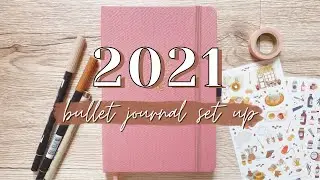 MY 2021 BULLET JOURNAL SET UP | journal with me