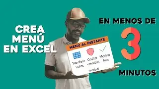 3️⃣Crear MENÚ en Excel en menos de 3 Minutos [Compruébalo]