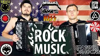 2 Accordions 10 Rock Songs | American Rock Bands | Just Duet