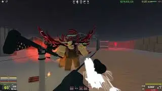 Roblox Zombie Uprising Minigun play / 로블록스 좀비업라이징 미니건 플레이