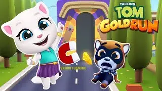 Talking Tom Gold Run Android Gameplay #41 - NEON ANGELA