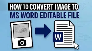 How to Convert image to MS Word Editable File By Using MS Word |MS  Word |JPEG to Text |Quick Fixup
