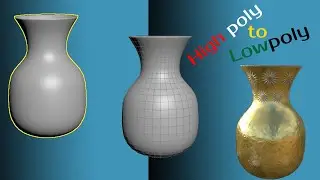 high poly to low poly | 3dsmax | Zbrush | Substance painter |