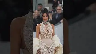 Kim kardashian Slays met gala with pearls 